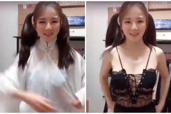 Liên tục cởi 5 lớp quần áo trên sóng trực tiếp, nữ streamer khiến người xem sốc nặng, bị cấm kênh ngay sau đó