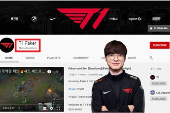 'Chủ Tịch' Faker chinh phục thêm một kỷ lục với việc kênh Youtube cá nhân đạt 1 triệu lượt đăng ký