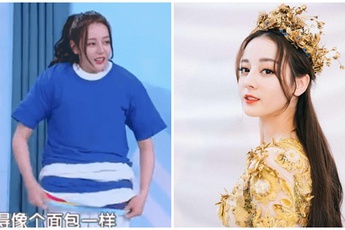 Lộ ảnh thân hình phì nhiêu không đỡ được, Địch Lệ Nhiệt Ba khiến các fan ngỡ ngàng khi cởi áo ngay trên sóng