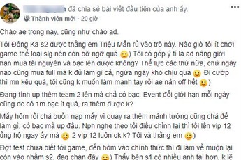 Bó tay game thủ gạ gẫm NPH mở giới hạn mua bạc, hứa sẽ nạp 2 nick lên Vip 12 luôn và ngay