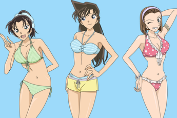 Thám tử lừng danh Conan: Ngắm người yêu Shinichi mặc bikini khoe 3 vòng bốc lửa mà "không thể rời mắt"