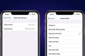 iOS 14 cho phép người dùng 'gõ vào lưng iPhone' để khoá máy, chụp ảnh màn hình, về Home...