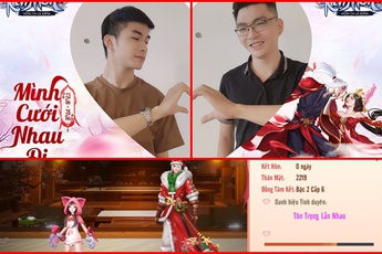 Cặp đôi đồng nghiệp nam nên duyên trong game khiến cả cộng đồng Kiếm Hồn 3D trầm trồ