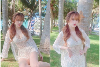 Đăng ảnh mới khoe vóc dáng nuột nà, hot girl hay xuất hiện cùng Lộc Fuho khiến dân tình bỏng mắt