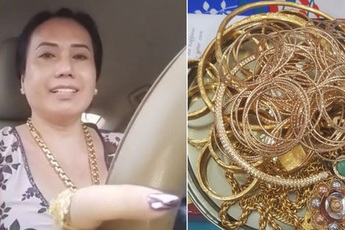 Trời mưa ế show, cô Minh Hiếu lái xe ra chợ mua vàng: Hôm qua tậu 5 cây vàng, hôm nay không biết bao nhiêu?