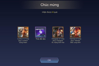 Liên Quân Mobile: Garena gây sốc, game thủ "nhận FREE" 3 combo tướng kèm skin chỉ với 500 vàng