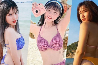 Khi dàn nữ streamer thả dáng với bikini, không vòng eo "con kiến" thì cũng vòng 3 cực nóng bỏng!