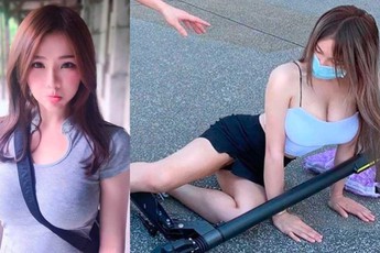 Dàn cảnh ngã xe scooter để nổi tiếng, cô nàng hot girl bị cộng đồng mạng "bóc phốt", ném đá liên tục