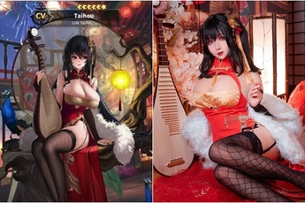 Cosplay "quái vật 3 đầu" Taihou y như bản gốc, nàng hot girl khiến cộng đồng mạng không khỏi xuýt xoa