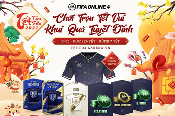 FIFA Online 4 tung sự kiện đón Tết 2021: Cơ hội sở hữu 21TOTY, ICONS cùng vô số FC hoàn toàn miễn phí