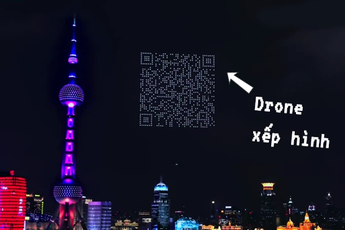 NPH game 'chơi lớn', dùng 1500 chiếc drone xếp thành mã QR khổng lồ trên trời để người dân… tải game