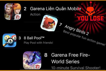 Loạt "game khủng thế giới" cùng xuất hiện trên TOP Store nhưng thua hết 1 game "Make in Vietnam"