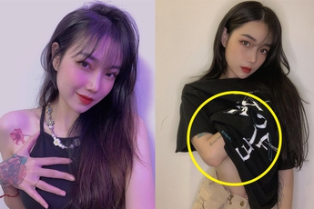 Luồn tay vào “vùng cấm địa”, nữ streamer gây tranh cãi vì cách tạo dáng nhạy cảm