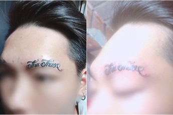 Cạo sạch lông mày để xăm tên bạn gái, nam thanh niên bị CĐM chế giễu là chiếu mới: "Chia tay thì ngồi mà khóc"