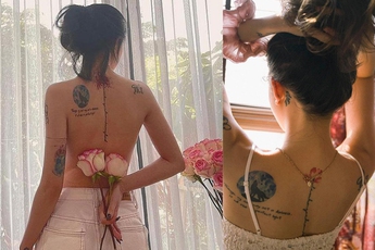 Linh Ngọc Đàm lần đầu đăng ảnh “không mặc áo”, táo bạo khoe tấm lưng trần và loạt hình xăm nghệ thuật