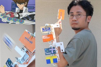 Cuồng Yugi Oh quá đà, nam game thủ tự tay làm hẳn máy ném bài hiện đại như Kaiba, nhưng lại để làm việc khó đỡ