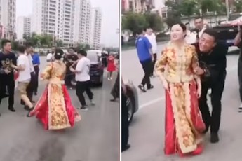 "Nóc nhà" chất lượng cao: Cô dâu cầm que dằn mặt hội bạn ngay trong ngày cưới vì dám đùa dai chồng mình