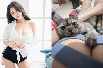 Để mèo cưng đặt "bàn chân hư hỏng" lên vòng 1, nàng hot girl khiến CĐM phát sốt khi "chỉ biết ước"