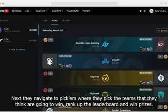 Riot Games đang phát triển ứng dụng Esports cho riêng mình, khán giả chỉ cần xem và dự đoán là có quà