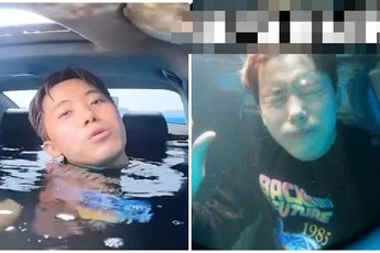 Làm thí nghiệm mạo hiểm, tự dìm ô tô xuống nước rồi livestream cách thoát thân, nam YouTuber khiến người xem hoảng sợ