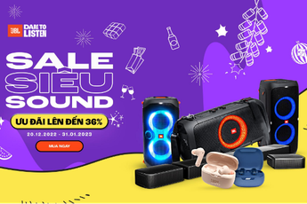 JBL giảm đến 36% cho một loạt loa, tai nghe kèm nhiều quà tặng hấp dẫn