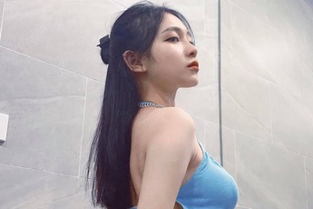 Hot girl từng đạt giải Toán cấp quốc gia 'đốt mắt' fan, diện áo xẻ ngang vòng nhạy cảm