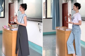 Cô giáo trẻ gây trầm trồ vì BST outfit đi dạy cực phẩm, đơn giản mà vẫn đẹp: “Dạy tốt không có nghĩa là phải ăn mặc lôi thôi”