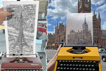 Tác phẩm hội họa bằng máy đánh chữ của nghệ sĩ người Anh gây sốt cộng đồng mạng