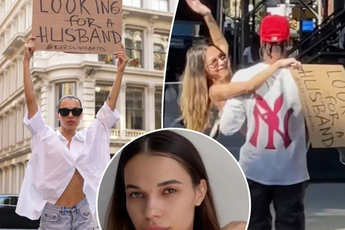 Cầm bảng "tuyển chồng" đi khắp phố, cô nàng TikToker nhận cái kết không ngờ, tìm được chồng thật