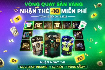 CỰC HOT: Lần đầu tiên Garena tặng miễn phí thẻ +10 cho toàn server FC Online