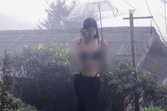 Khẳng định không lạnh rồi diện thời trang thiếu vải trong thời tiết 8 độ C, cô gái khiến fan nam lo lắng