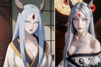 AI tái hiện nữ thần thỏ Kaguya trong Naruto với cửa sổ tâm hồn đầy mê hoặc