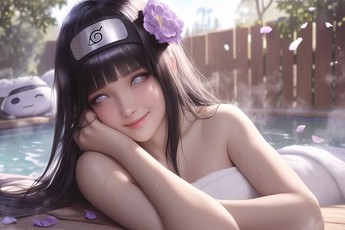 AI tái hiện Hinata nhan sắc khuynh thành, body nóng bỏng, fan tặc lưỡi "Naruto có phúc quá!"