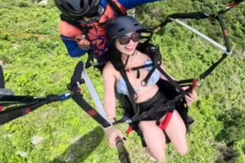 Khoe video "tập bay", hot girl khiến người xem ngỡ ngàng đến "sởn gai ốc"