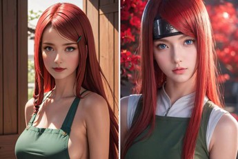 Ngỡ ngàng với nhan sắc mẹ Naruto khi được AI "tân trang", ăn đứt cả manga lẫn anime