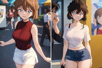 AI phục dựng Haibara, nhan sắc dịu keo khiến fan Conan mê như điếu đổ