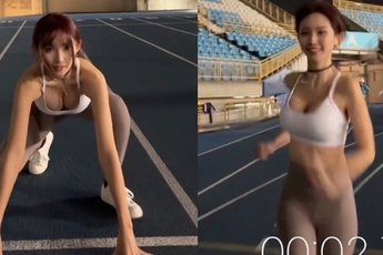 Hot girl gây sốt mạng xã hội, thể hiện khả năng chạy 100m đầy ấn tượng