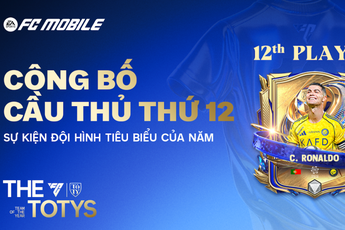 Đội hình TOTY 2026 của FC Mobile Việt Nam lộ diện, CR7 gây bất ngờ