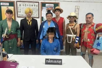 Khi cảnh sát là fan One Piece: Tội phạm khóc thét vì bị băng Mũ Rơm và dàn công chúa Disney vây bắt