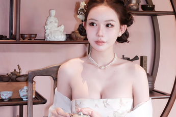 Chụp ảnh Tết phong cách "trà đạo", hot girl khiến người xem ngợp thở vì quá đỗi quyến rũ