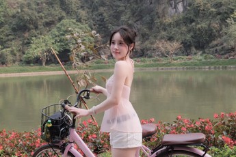 Dạo chơi ở Tuyệt Tình Cốc, bộ ảnh của hot girl bất ngờ viral chóng mặt