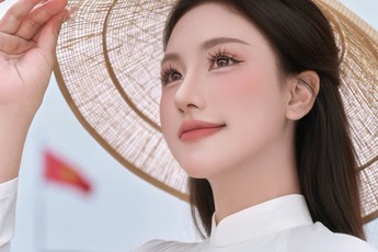 Thích thú với bộ ảnh áo dài ý nghĩa của Á Khôi Phương Anh nhân dịp kỷ niệm Ngày Thống nhất đất nước