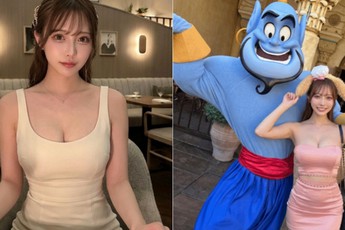 Ăn mặc hở quá đà rồi tạo dáng chụp ảnh tại Disneyland, hot girl xinh đẹp nhận vô số gạch đá