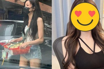 Mặc quần short bán hoa dạo, cô nàng đeo khẩu trang vẫn xinh như hot girl, dân mạng đổ xô tìm info rồi ngã ngửa trước nhan sắc