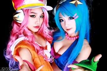 Cosplay 2 chị em Sona và Miss Fortune trong Liên Minh Huyền Thoại