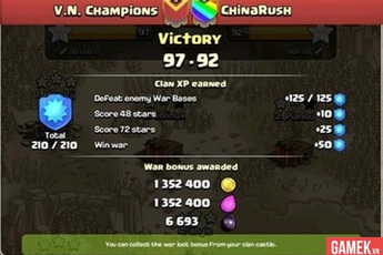 Clash of Clans - V.N.Champions đánh bại clan của thiếu gia Trung Quốc