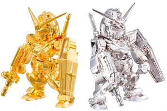 Lạ mắt với bộ mô hình Gundam bằng... vàng ròng