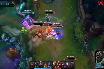 Chung kết Liên Minh Huyền Thoại (Game 1): Faker “làm gỏi” đối phương bằng combo dị