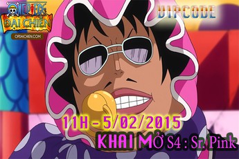 One Piece Đại Chiến tặng VIPCode nhân dịp khai mở server mới S4 – Sir.Pink