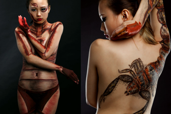 Nữ game thủ tự làm bộ ảnh body painting để dự thi sắc đẹp
